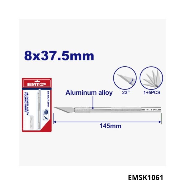 EMTOP Couteau de precision avec 5 lames EMSK1061 EMTOP Couteau de precision avec 5 lames EMSK1061