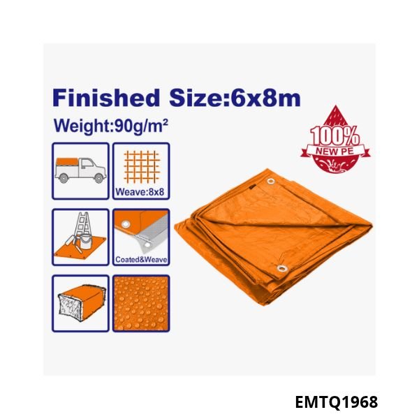 EMTOP Bache de protection 6x8m EMTQ1968 EMTOP Bache de protection 6x8m EMTQ1968