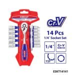 EMTOP Jeu 14 douilles 1/4'' ESKT14141