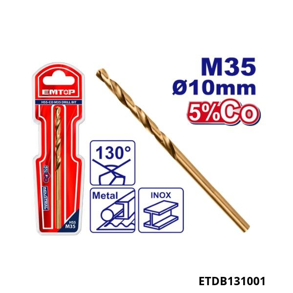 EMTOP Meche acier m35 hss 10mm ETDB131001 EMTOP Meche acier m35 hss 10mm ETDB131001