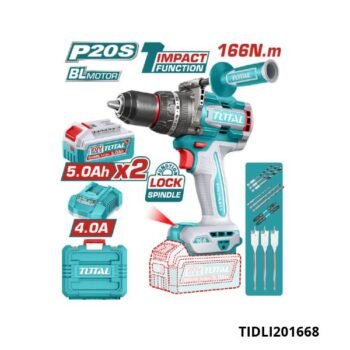 TOTAL Visseuse a percussion 166nm 20v 5ah TIDLI201668