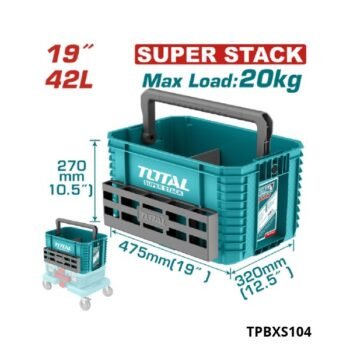 TOTAL Panier porte outils 19" 42l TPBXS104
